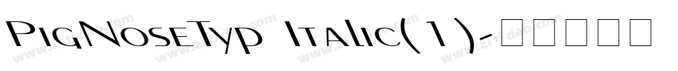 PigNoseTyp Italic(1)字体转换